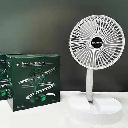 Portable Quiet Fan: 6-Inch Folding, Adjustable, USB Charging, 3 Speeds, Long Battery Life - ShopKart