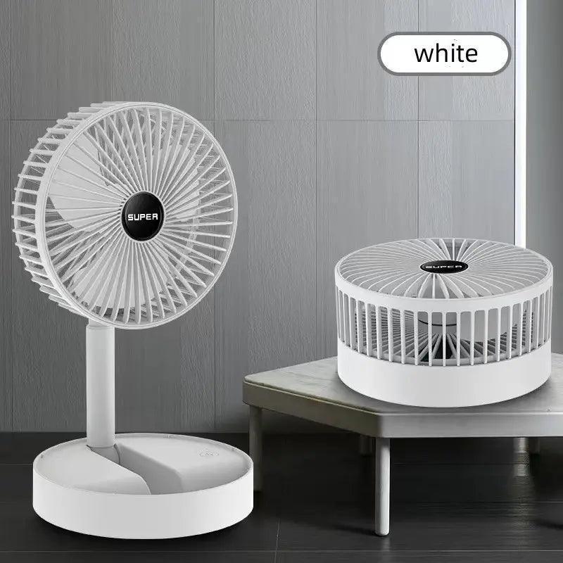 Portable Quiet Fan: 6-Inch Folding, Adjustable, USB Charging, 3 Speeds, Long Battery Life - ShopKart